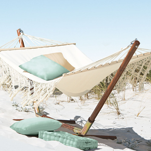 beach hammock, white hammock, 